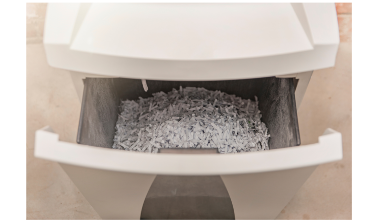 Paper shredder bin